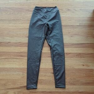 NWT Offline By Aerie Brown Real Luxe High-Rise Faux Leather Leggings